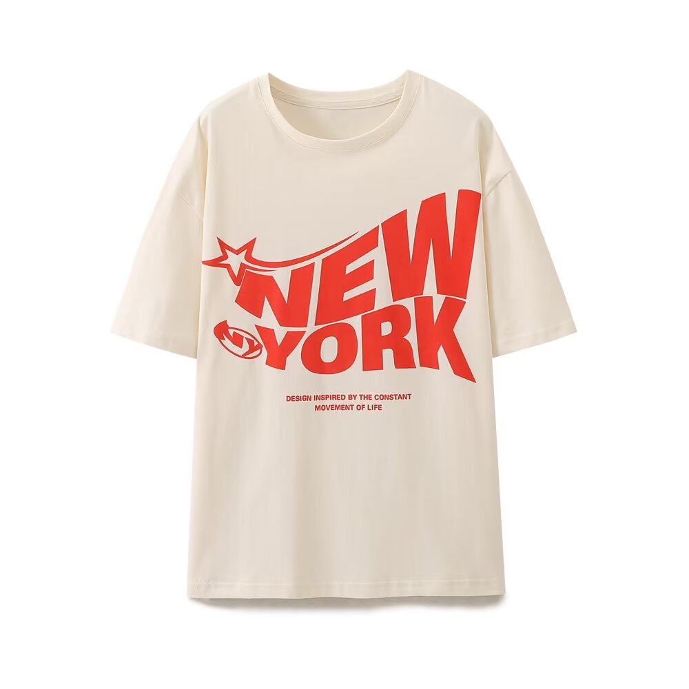 Women’s Printed Relaxed Crew Neck T Shirt