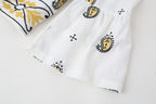 Women's Embroidered Cardigan Blazer Wide Leg Pants