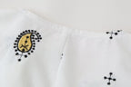 Women's Embroidered Cardigan Blazer Wide Leg Pants