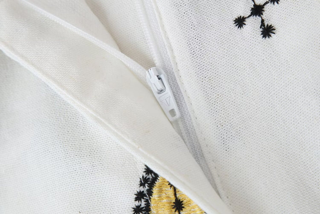 Women's Embroidered Cardigan Blazer Wide Leg Pants