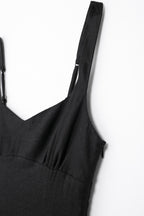V-Neck Spaghetti-Strap Split A-Line Maxi Dress