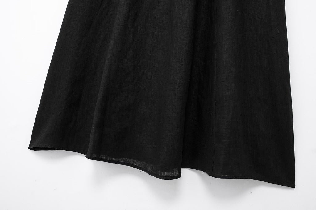 V-Neck Spaghetti-Strap Split A-Line Maxi Dress