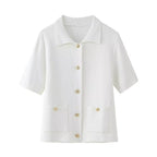 Women’s Green Button Front Short Sleeve Jacket