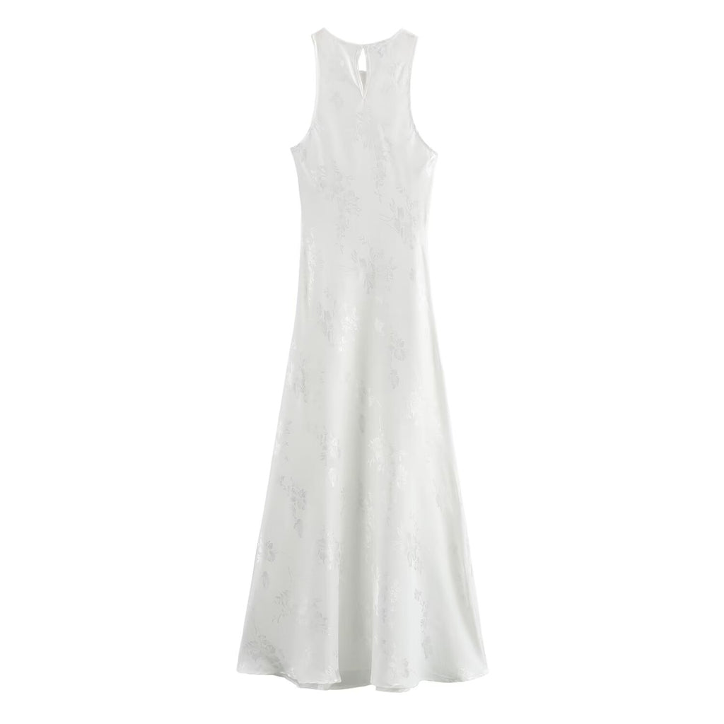Long Lace Jacquard Dress