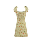 Women's Spring French Pastoral Girl Holiday Casual Simple Printed Checks Dress