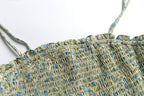 French Floral-Print Slip Spring Retro Dress