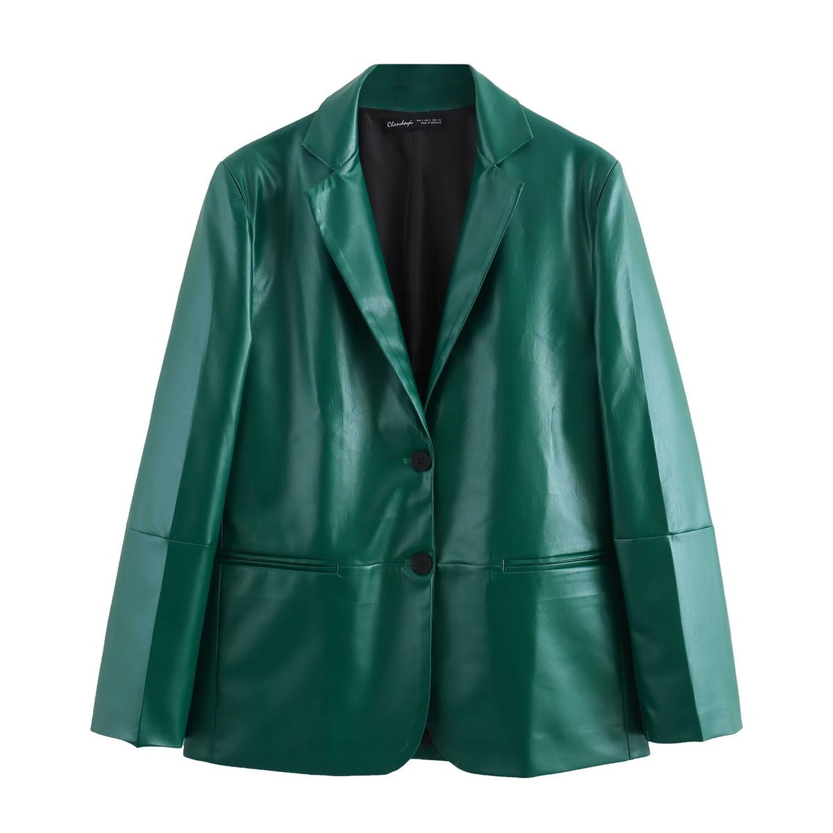 Women's Leather Skirt Suit Two-Piece Set