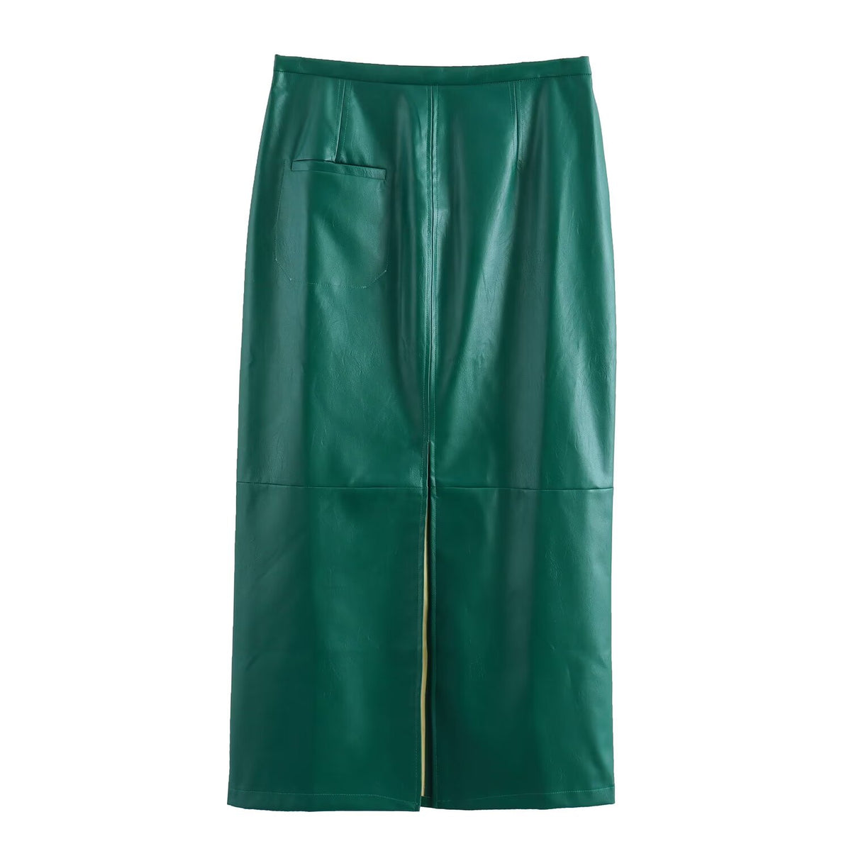Women's Leather Skirt Suit Two-Piece Set