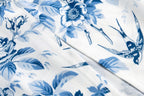 Low Neck Flounced Sleeve Floral Waist Mid Length Dress Ruffled
