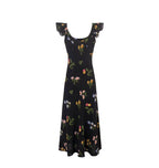 Floral Print Spaghetti-Strap Dress
