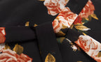 Black Flying Sleeve Floral Summer Vacation Dress