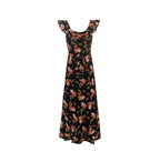 Black Background Floral Dress