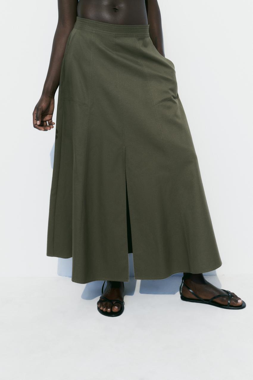 Women's Clothing Summer Casual Pocket Loose Layer Midi Dress