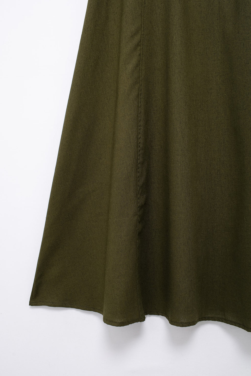 Women's Spring With Belt Linen Blend Cloak Midi Skirt