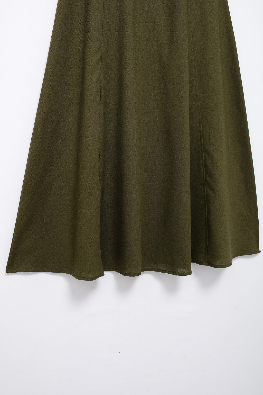 Women's Spring With Belt Linen Blend Cloak Midi Skirt