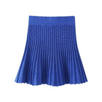 Women's Knit Pleated V-Neck Two-Piece Dress Set