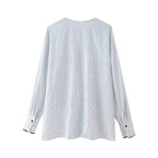 Women's Casual Set Striped Kimono Shirt Straight Leg Pants