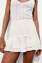 Summer Stylish Simple Laminated Mini Skirt