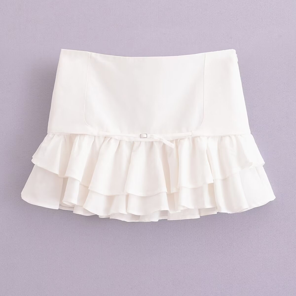 Summer Stylish Simple Laminated Mini Skirt