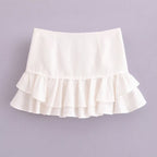 Summer Stylish Simple Laminated Mini Skirt
