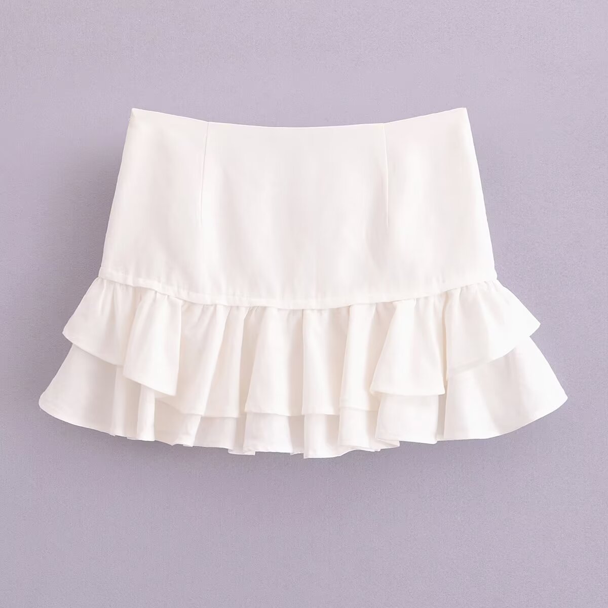Summer Stylish Simple Laminated Mini Skirt