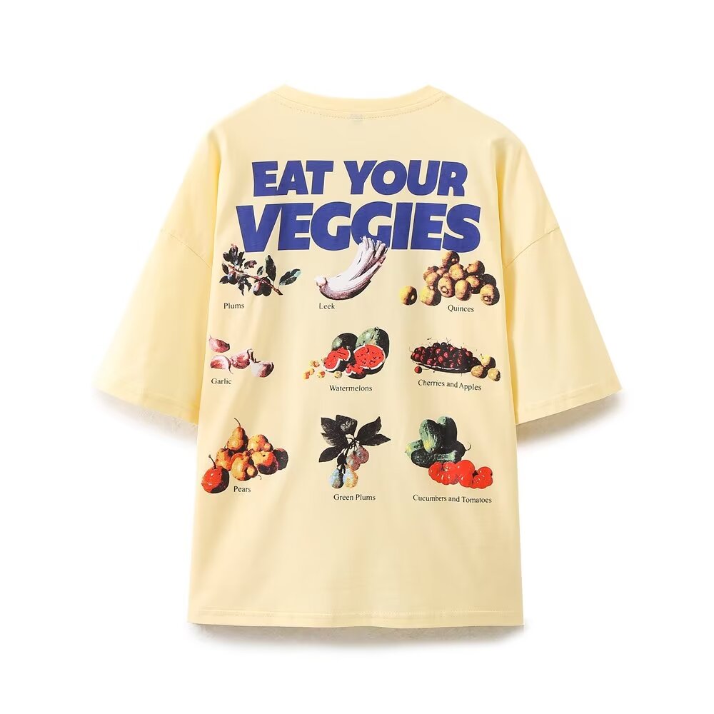 Women's Casual Round Neck Short Sleeves Printed T Shirt