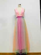 Women's Rainbow Mesh Camisole Dress