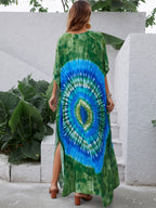 Women's Printed V-Neck Maxi Dress