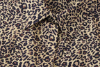 Women's Summer Animal Pattern Printed Poplin Shirt Shorts Suit