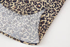 Women's Summer Animal Pattern Printed Poplin Shirt Shorts Suit