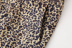 Women's Summer Animal Pattern Printed Poplin Shirt Shorts Suit