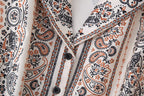 Puff-Sleeve-Print Dress