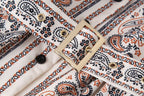 Puff-Sleeve-Print Dress