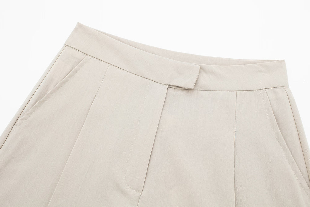 Black Shorts Women High Waist Loose Korean A Line Wide Leg Outer Wear