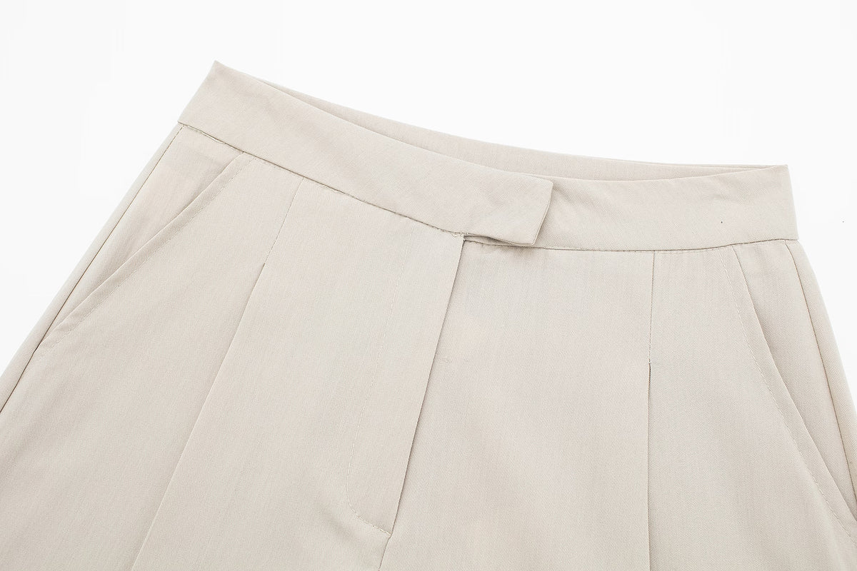 Black Shorts Women High Waist Loose Korean A Line Wide Leg Outer Wear