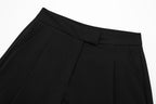 Black Shorts Women High Waist Loose Korean A Line Wide Leg Outer Wear