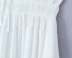 Backless Lace-Up Square-Neck Dress