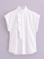 Women's Pleated Sleeveless Shirt
