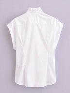 Women's Pleated Sleeveless Shirt