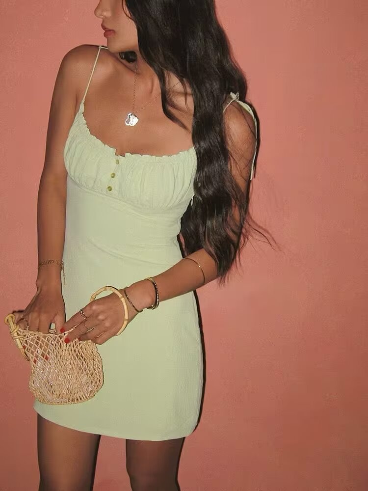 Women's Lace Detail Spaghetti Strap Dress