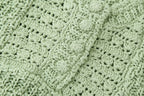 Women’s Green V Neck Button Cutout Knit Top