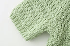 Women’s Green V Neck Button Cutout Knit Top