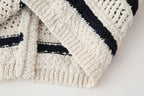 Women's Striped V-Neck Knitted Vest Top