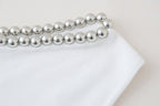 Women’s White Beaded Sleeveless Statement Top