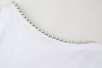 Women’s White Beaded Sleeveless Statement Top