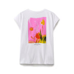 Women's Summer Women Clothing Stylish Simple Round Neck Sleeveless Printed T Shirt