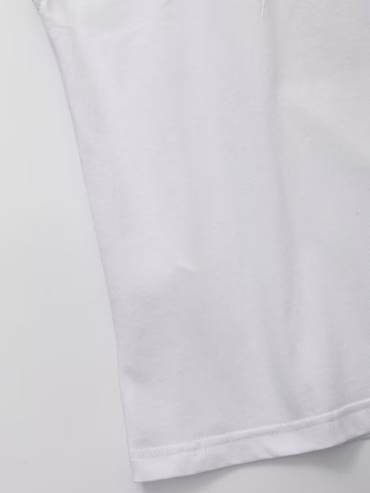Women's Summer Women Clothing Stylish Simple Round Neck Sleeveless Printed T Shirt