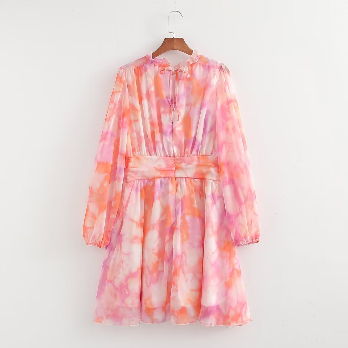 Women's Retro Long Sleeve A Line Dress