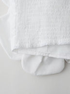 French Design Embossed Floral Strap Top