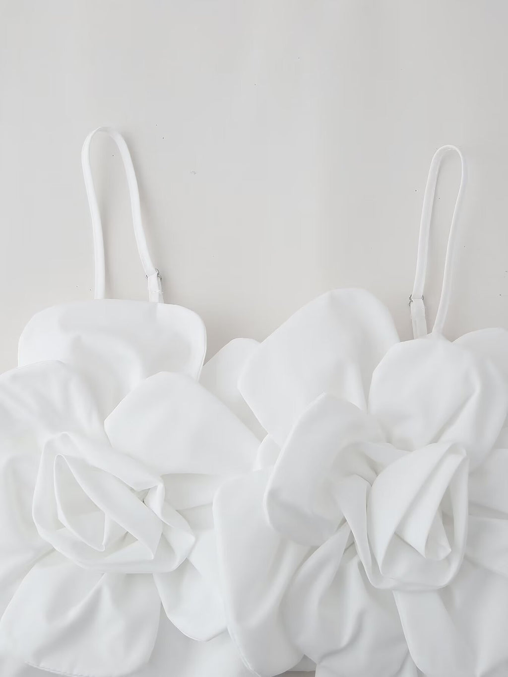 French Design Embossed Floral Strap Top